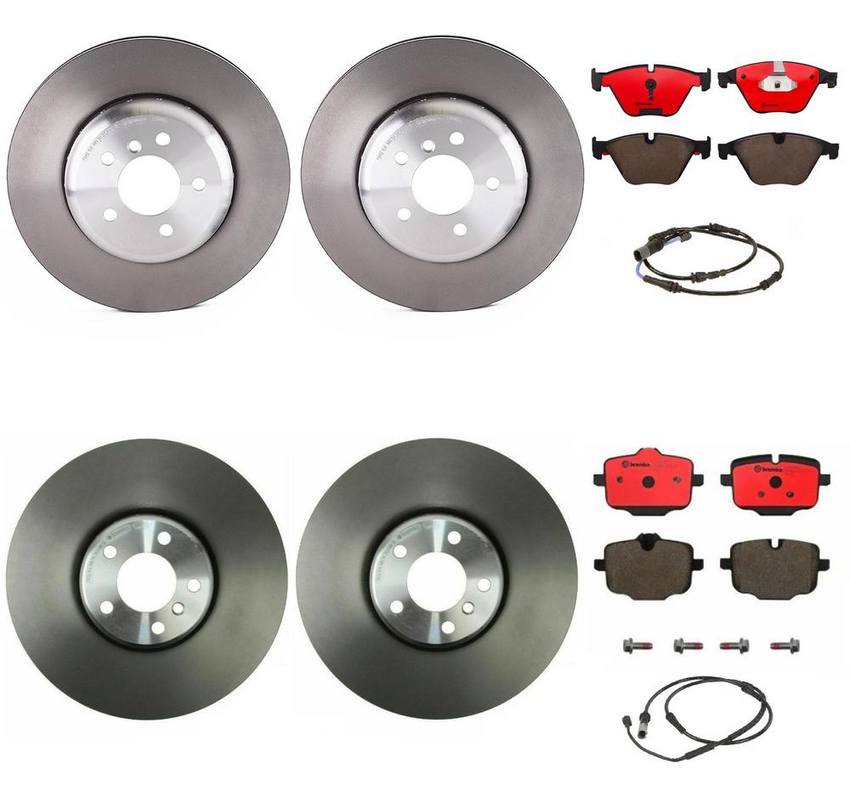 Brembo Brake Pads and Rotors Kit - Front and Rear (348mm/345mm) (Ceramic)